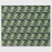 Flamingo Wearing Pink Sneakers and Headphone Cadeaupapier (Vlak)