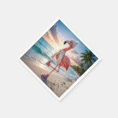 Flamingo Wearing Winter Boots and Scarf Servet (Hoek)