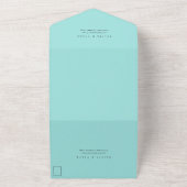 Flamingo Wedding All In One Uitnodiging (Buitenkant)