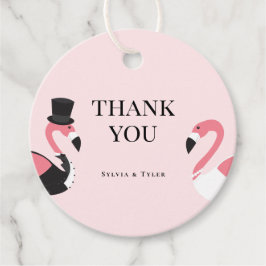 Flamingo Wedding Bedankt Bedankjes Labels
