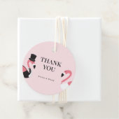 Flamingo Wedding Bedankt Bedankjes Labels (In situ)