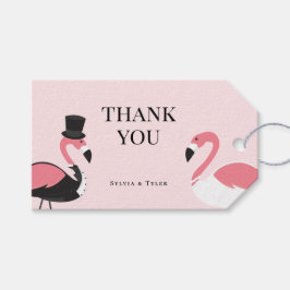 Flamingo Wedding Bedankt Cadeaulabel