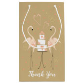 Flamingo Wedding Bedankt Klein Cadeauzakje (Achterkant)