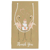 Flamingo Wedding Bedankt Klein Cadeauzakje (Voorkant)