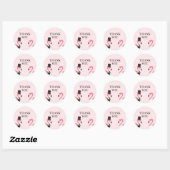 Flamingo Wedding Bedankt Ronde Sticker (Vel)