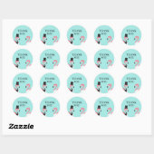 Flamingo Wedding Bedankt Ronde Sticker (Vel)