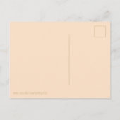 Flamingo Wedding Gefeliciteerd Namen Peach Briefkaart (Achterkant)
