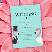 Flamingo Wedding Kaart