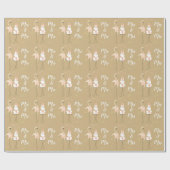 Flamingo Wedding Mrs. & Mrs. inpakpapier (Vlak)