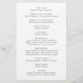 Flamingo Wedding Program Tropical Hawaiian Beach (Achterkant)