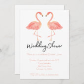 Flamingo Wedding Shower Kaart (Voorkant / Achterkant)
