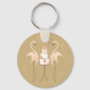 Flamingo Wedding sleutelhanger Basic