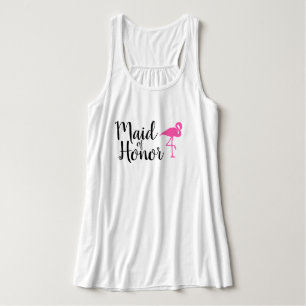 Flamingo Wedding Tank "Maid of Honor"
