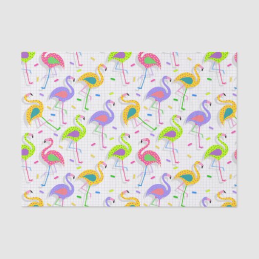 Flamingo Weefsel voor Gift Wrap Tissuepapier (Voorkant)