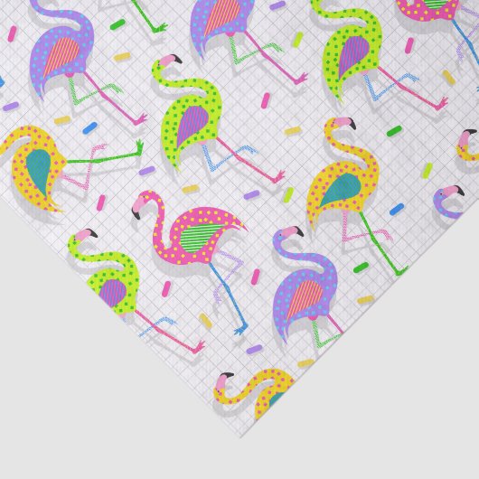 Flamingo Weefsel voor Gift Wrap Tissuepapier (Detail)