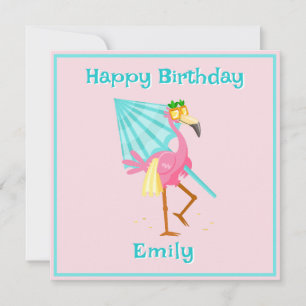 Flamingo weg aan de Beach Kaart