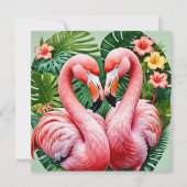 Flamingo wenskaart kaart (Voorkant)