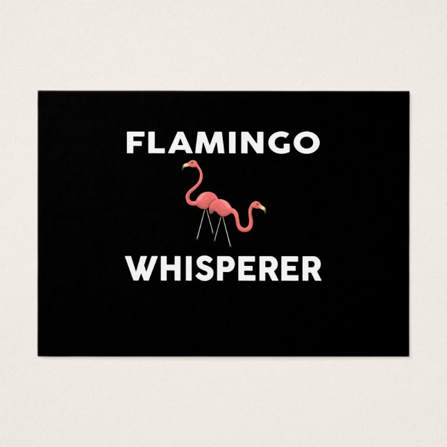 Flamingo Whisperer Novelty Flamingos Visitekaartje (Voorkant)