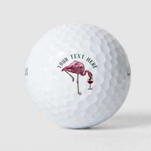Flamingo Wijndrinker Nieuwheid Gifts Custom Golfballen
