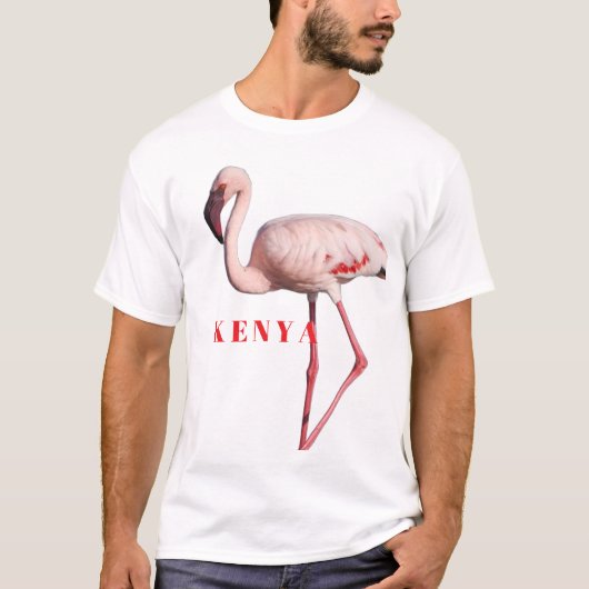 Flamingo Wildlife Portrait – Unisex Basic T-Shirt (Voorkant)