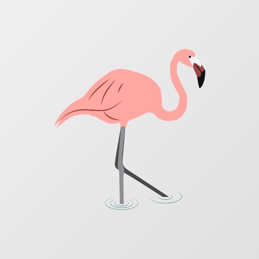 Flamingo Window Cling Raamsticker (Vel)
