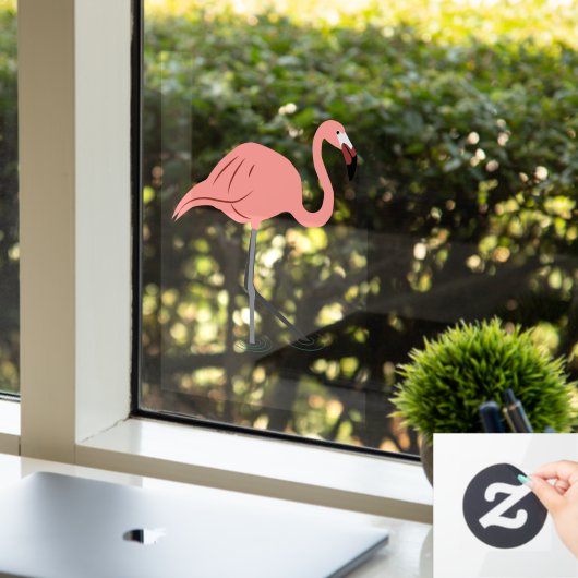 Flamingo Window Cling Raamsticker (Kantoor)