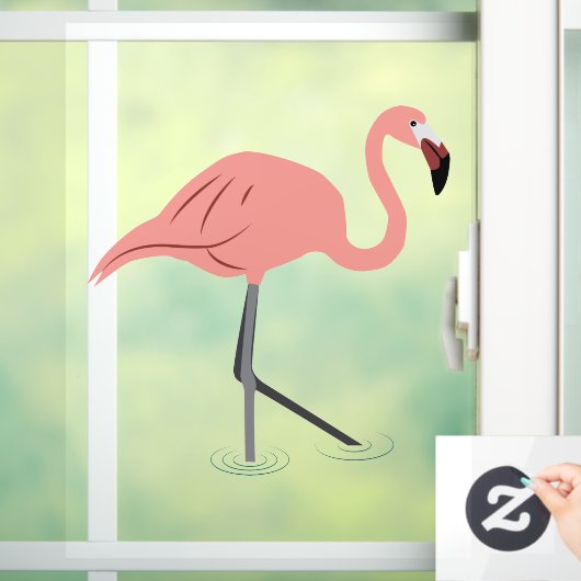 Flamingo Window Cling Raamsticker (Huis)