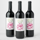 Flamingo Wine Sticker Funny Novelty Gift (Flessen)