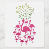 Flamingo Wine Sticker Funny Novelty Gift (Enkel label)