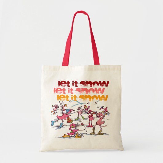 Flamingo Winter tas (Voorkant)
