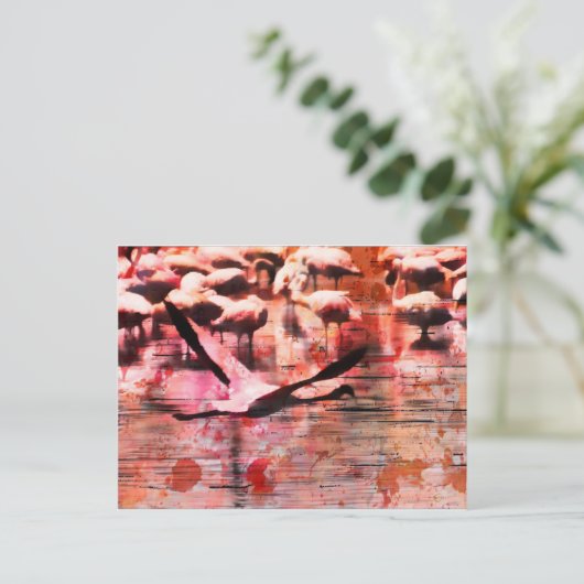 Flamingo Wisdom Briefkaart (Staand voorkant)