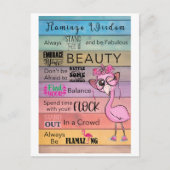 FLAMINGO WISDOM-Briefkaart Briefkaart (Voorkant)