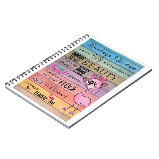 FLAMINGO WISDOM Spiral Notitieboek (Linkerzijde)