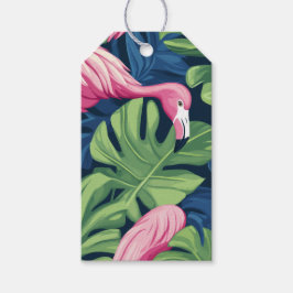 Flamingo Wishes Gift Kaart Cadeaulabel