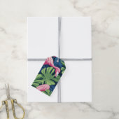 Flamingo Wishes Gift Kaart Cadeaulabel (Met Touw)