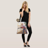 Flamingo With Champagne On a Beach Tote Bag (Op model)