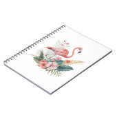 Flamingo With Flowers Notitieboek (Linkerzijde)