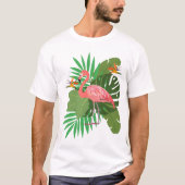 Flamingo with leaves t-shirt (Voorkant)