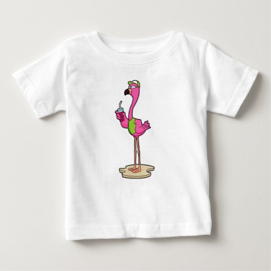 Flamingo with Sunglasses & Cap (Voorkant)