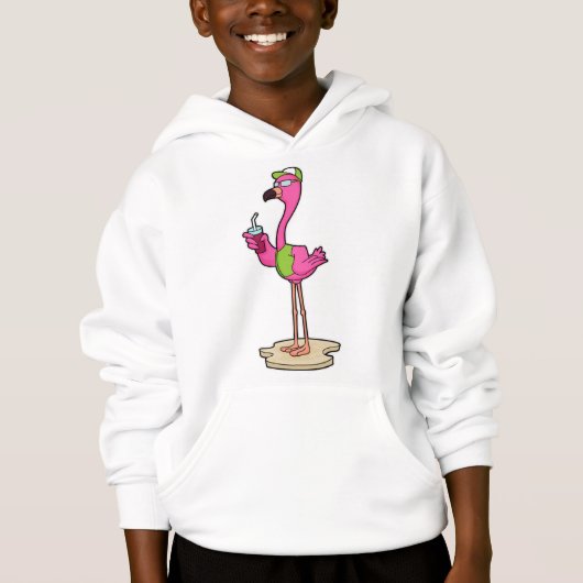 Flamingo with Sunglasses & Cap (Voorkant)