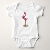 Flamingo with Sunglasses & Cap Romper (Voorkant)