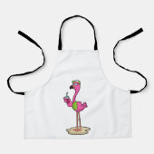 Flamingo with Sunglasses & Cap Schort (Voorkant)