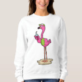 Flamingo with Sunglasses & Cap Trui (Voorkant)