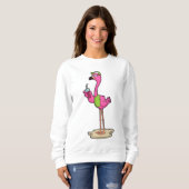 Flamingo with Sunglasses & Cap Trui (Voorkant volledig)