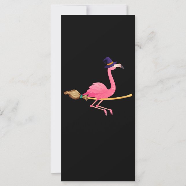 Flamingo Womens Funny Flamingo Witch Halloween (Voorkant)