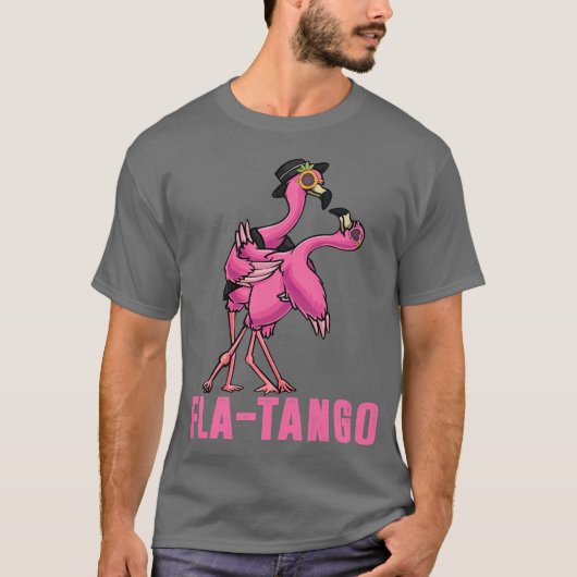 Flamingo Woordspelingen Slang Fla-tango Pret Flami T-shirt (Voorkant)