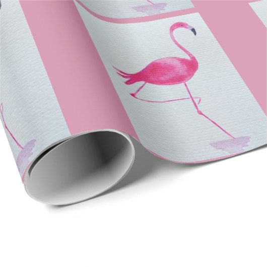 Flamingo wrappapier cadeaupapier (Rol Hoek)