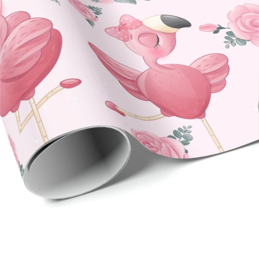 Flamingo Wrapping Paper Cadeaupapier (Rol Hoek)