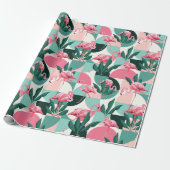 Flamingo Wrapping Paper Cadeaupapier (Uitgerold)