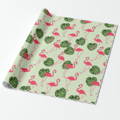 Flamingo Wrapping Paper Cadeaupapier (Uitgerold)